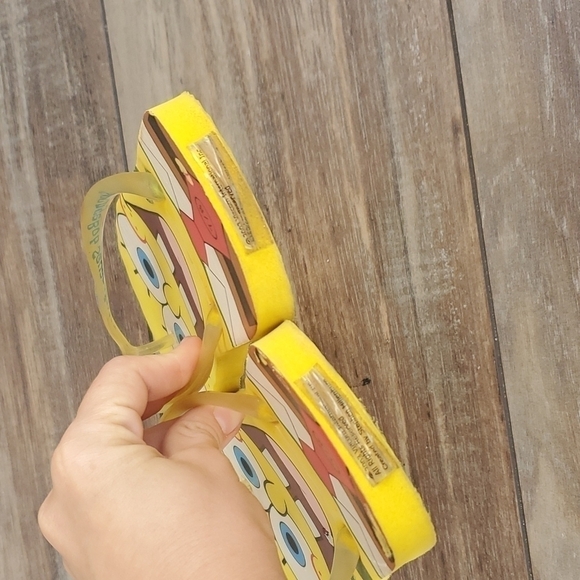 SpongeBob SquarePants Y2K flip flop flats sandals shoes sz 7/8 - Picture 5 of 8